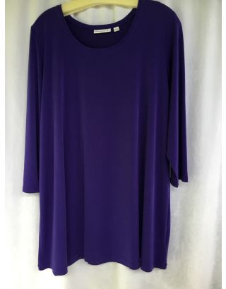 Susan Graver purple tunic top L