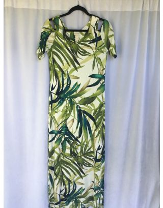 Chico’s green print dress S