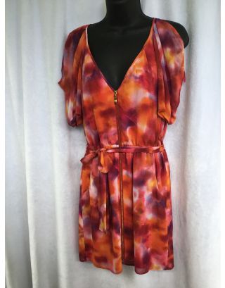 Bebe orange print dress